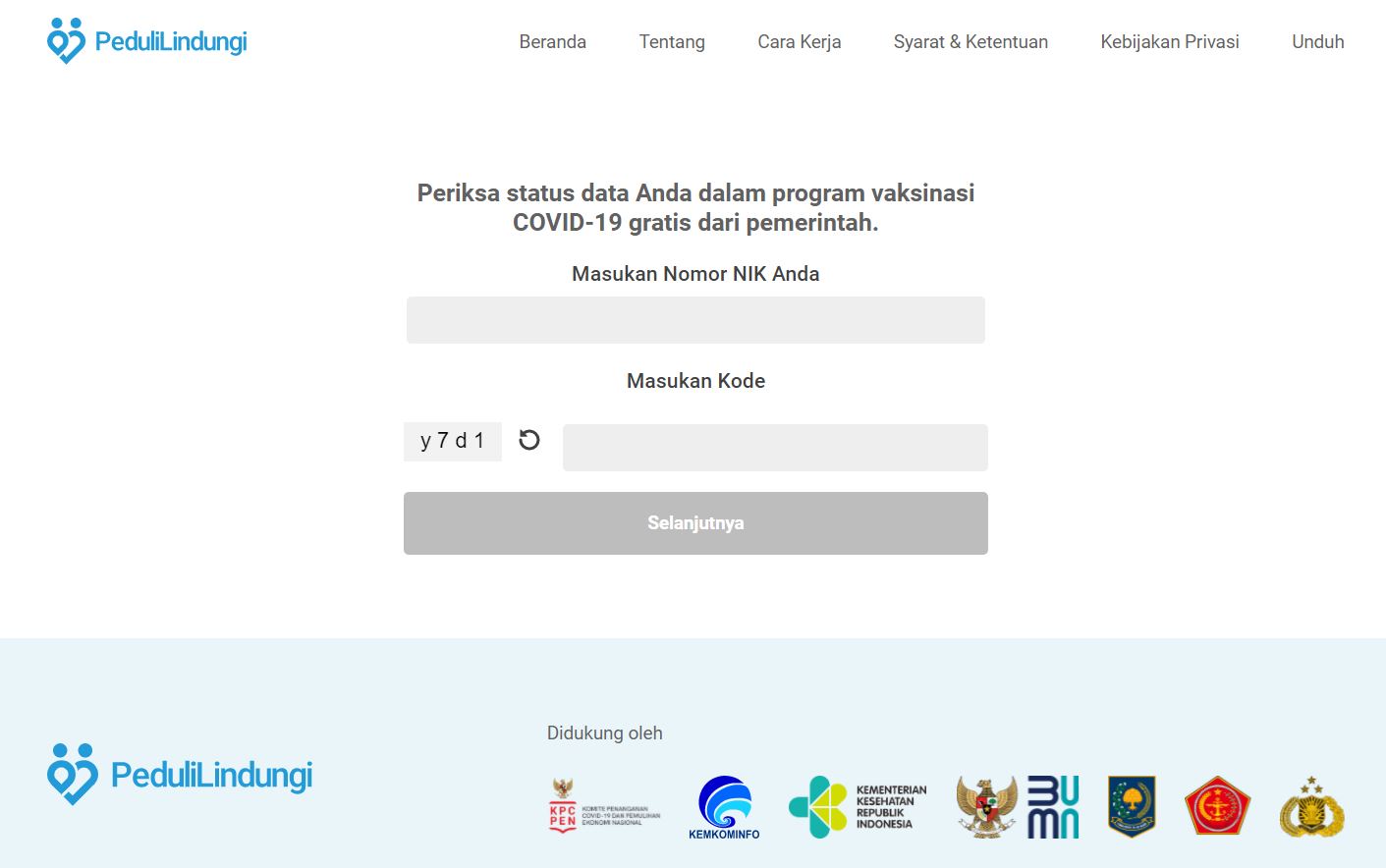 NIK Vaksin Peduli Lindungi